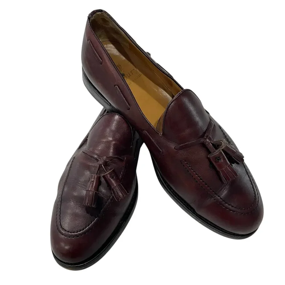 Finsbury Classic Goodyear Welted Men 11.5 Shoes Brown Tassel Loafers Slipon READ